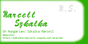 marcell szkalka business card